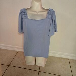 Elegant Blue Off-Shoulder Women's Top